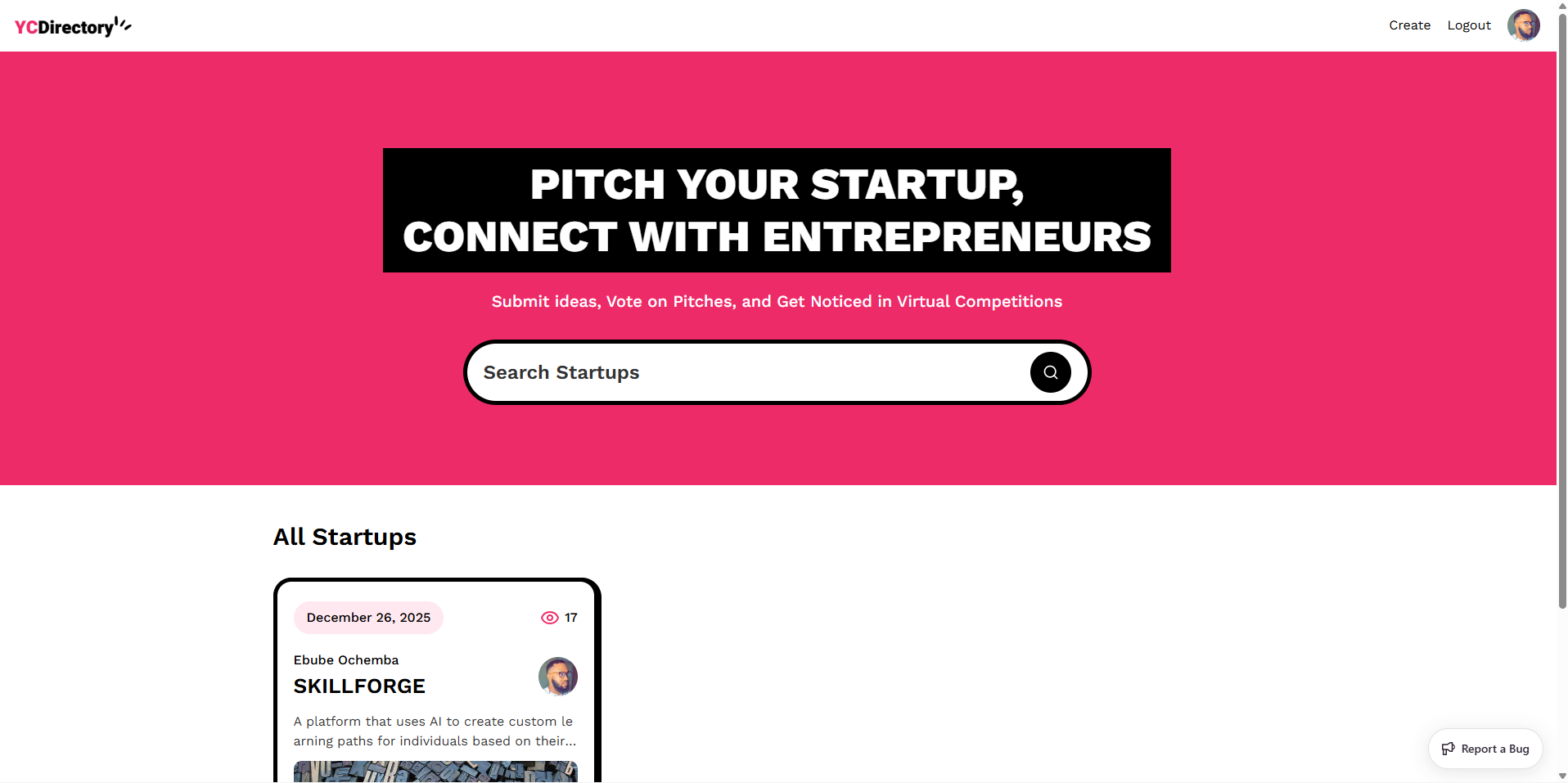 YC Directory Screenshot